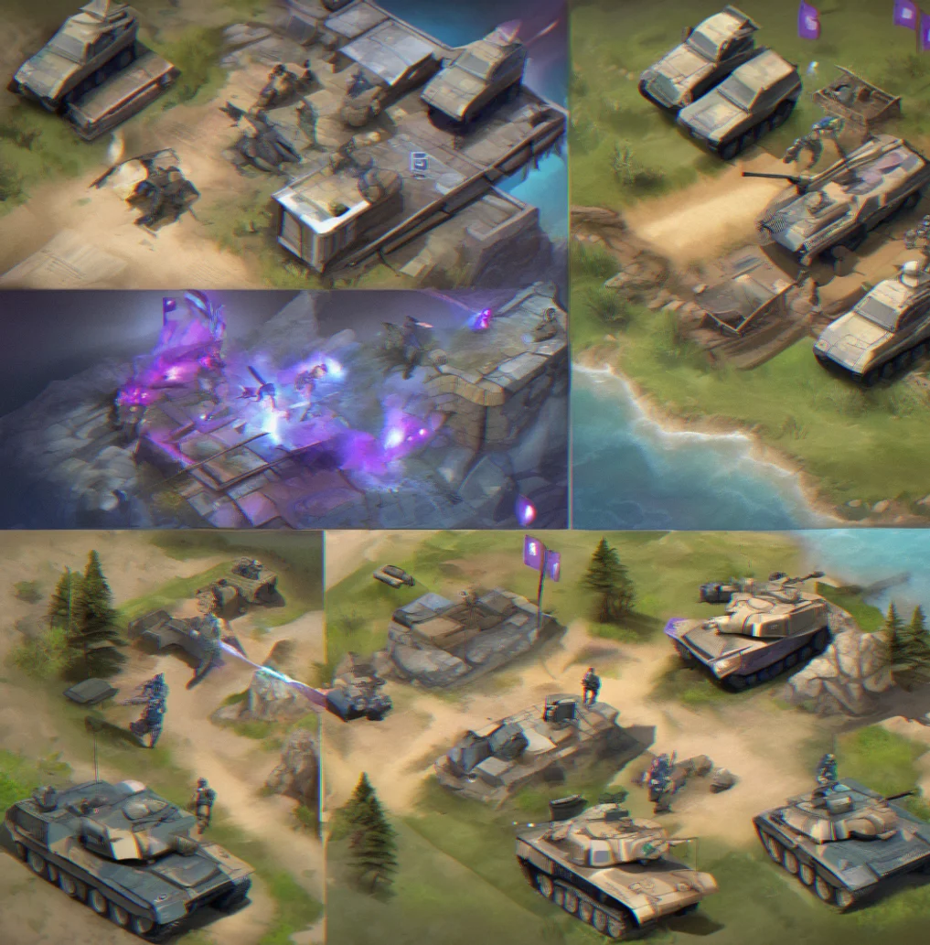 Overhead tactical map view showing asymmetrical terrain, high ground and unit positioning zones