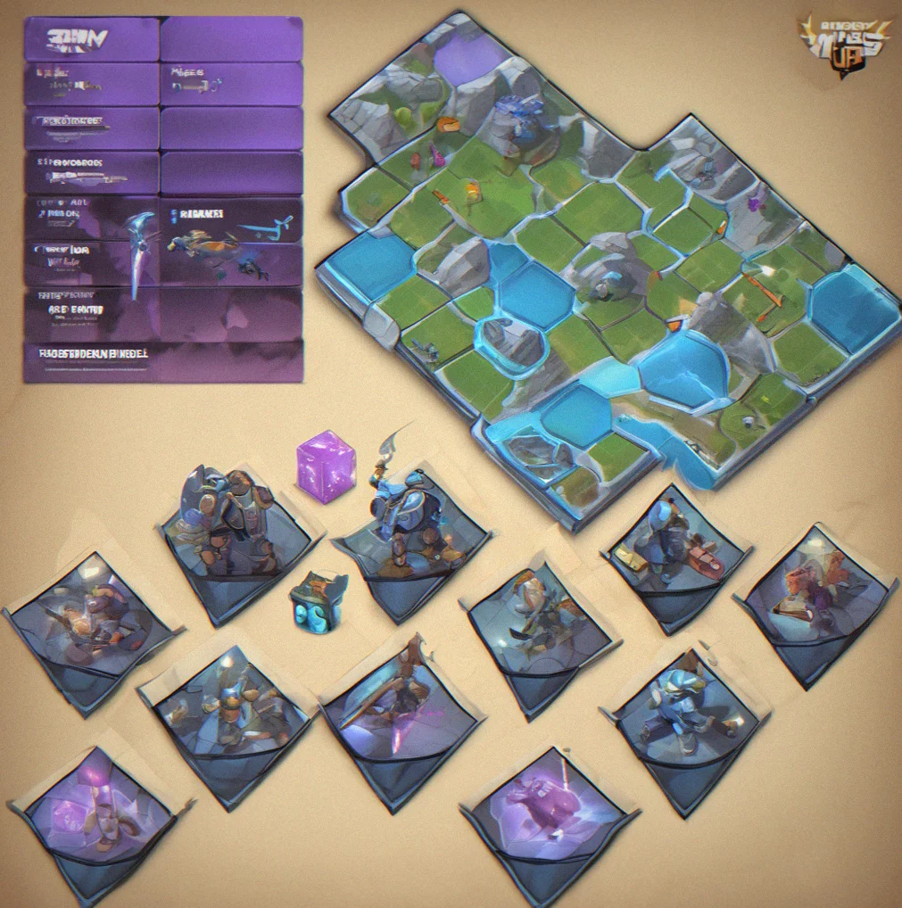 Grid showing which units work together, where to put items, and how different builds scale as they level up